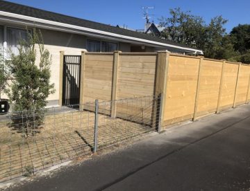 Picture of a repaired fence