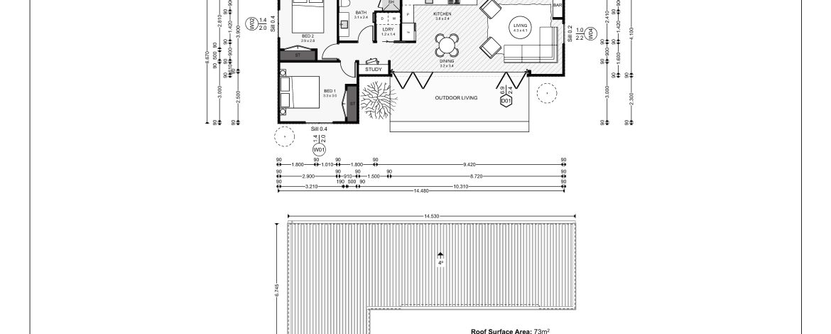 The Pinnacles granny flat floor plan